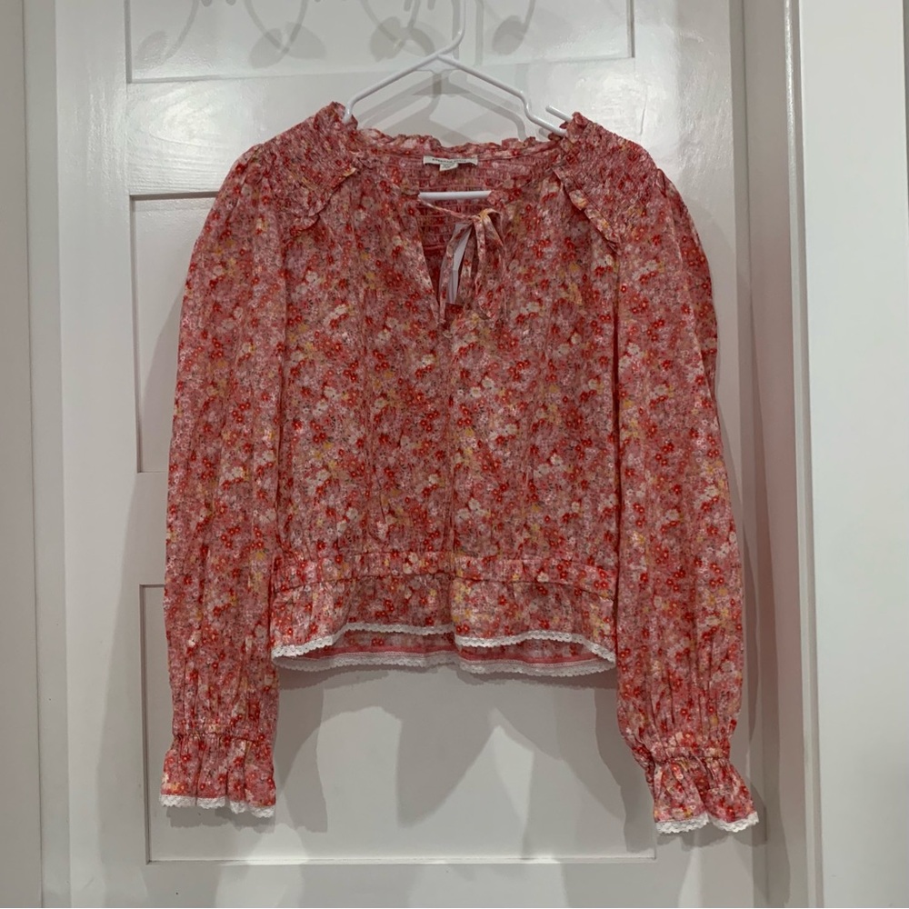 vintage american eagle long sleeve floral top